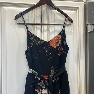 Floral cropped pantsuit
